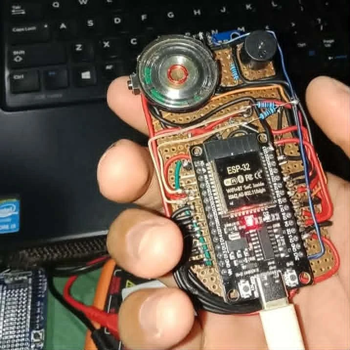 Hand-built ESP32 Super Calculator electronics