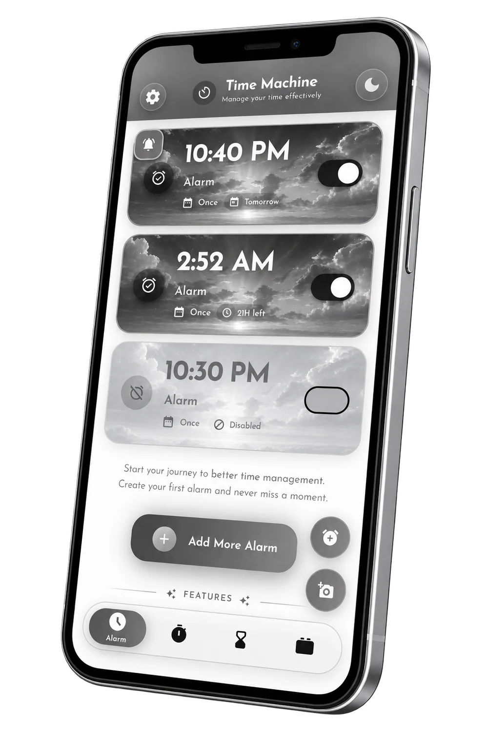 Time Machine app on a phone